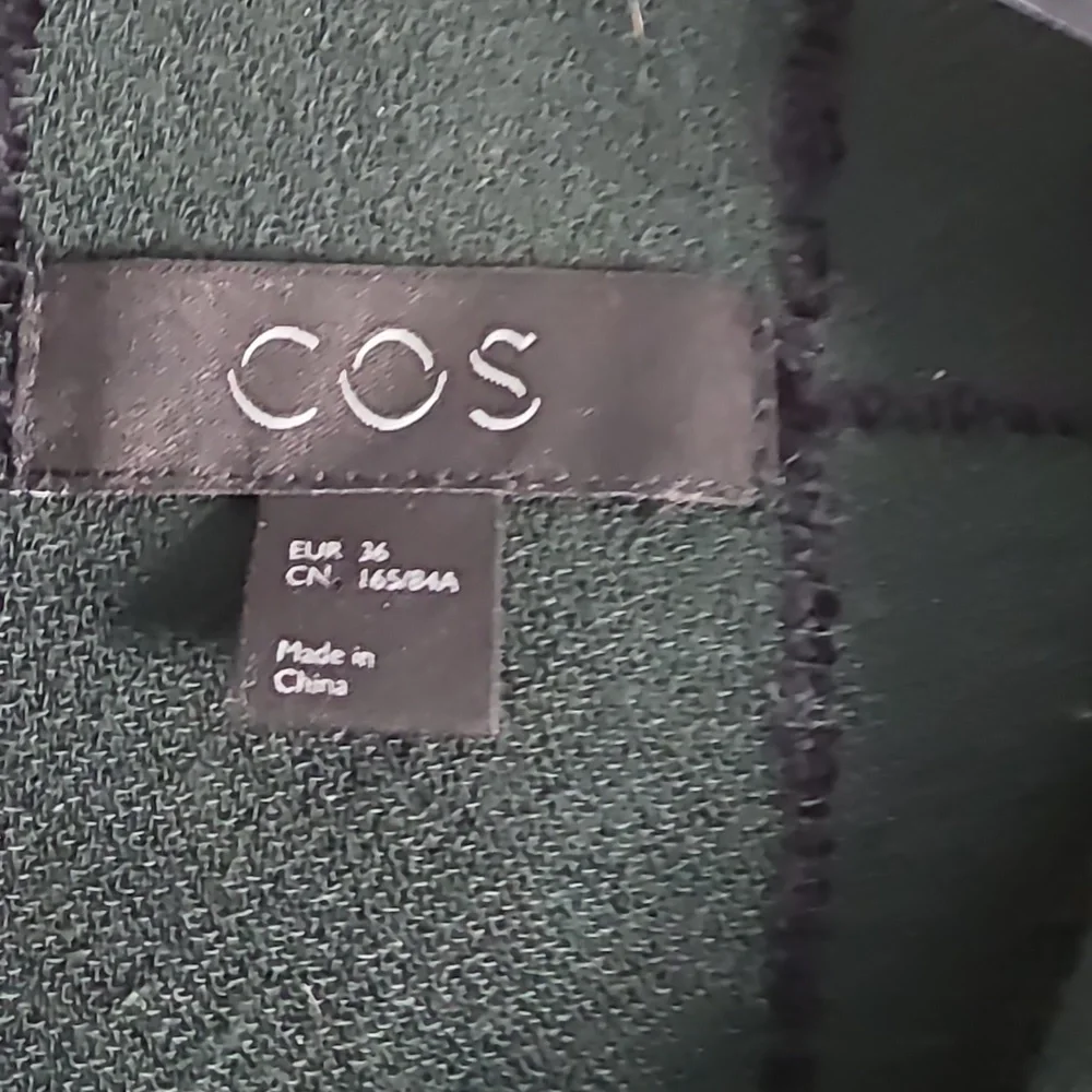 COS | Shirt Dress Plaid Green Sz 6 - Picture 5 of 8